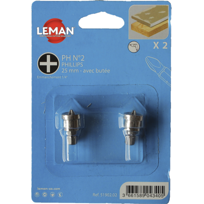 Lot de 2 embouts avec butÉe pour plÂtre