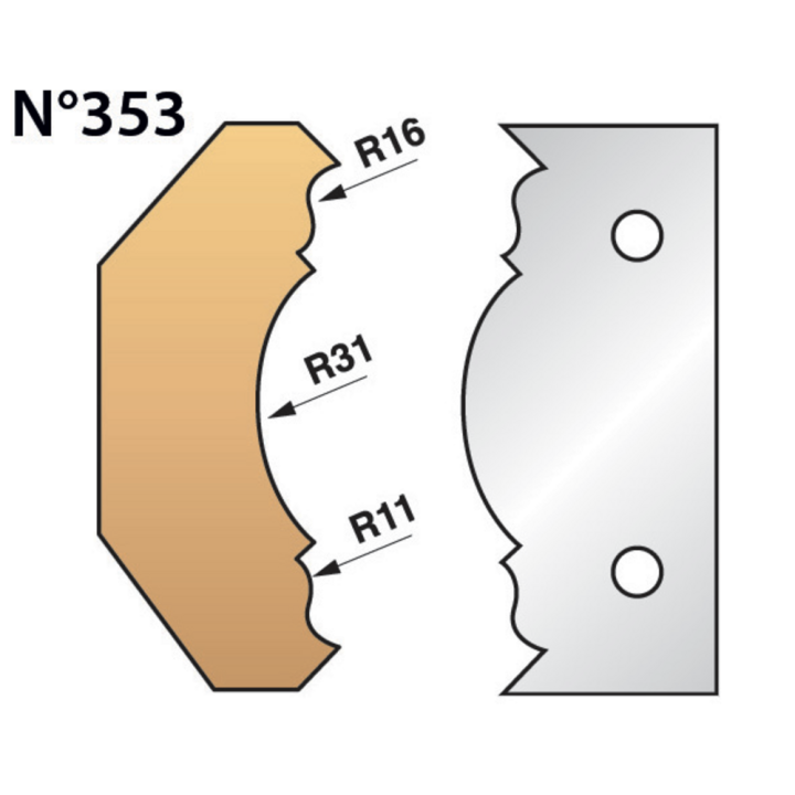 Set of 2 blades height 90 mm