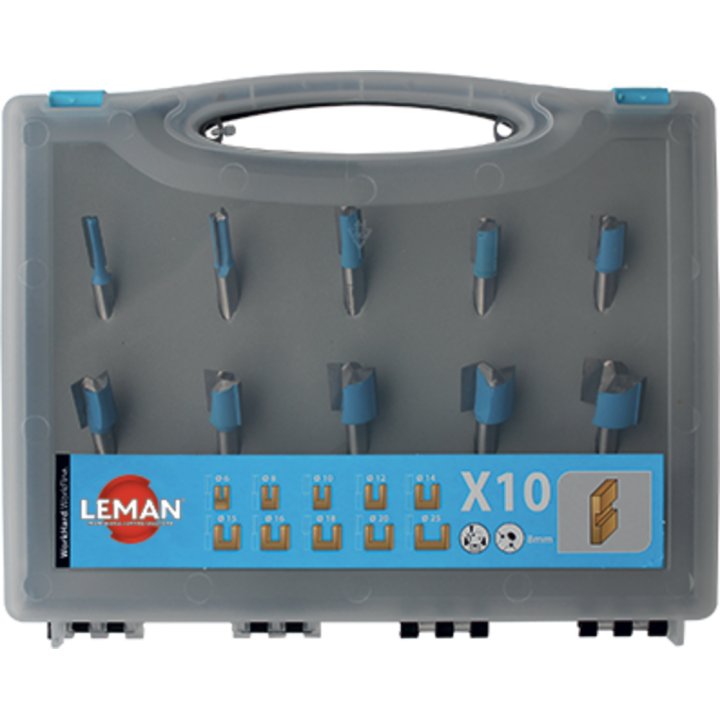 Coffret de 10 mÈches À rainer droites