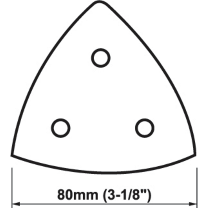 Set of 10 triangular abrasive pads