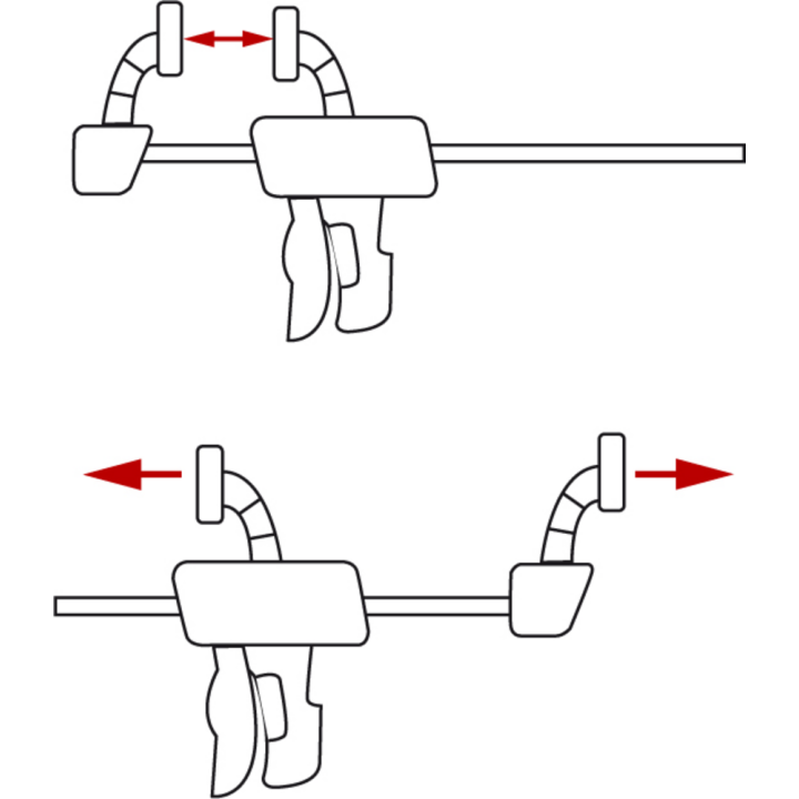 One-handed quick clamp
