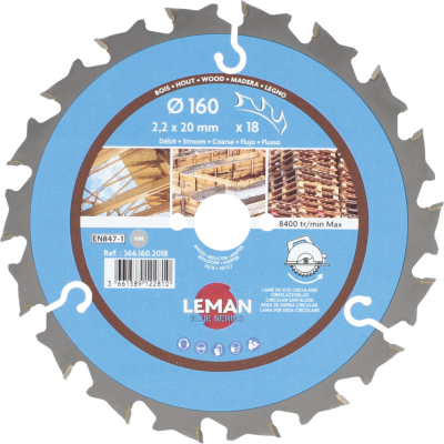 Lame de scie circulaire pour machines portatives et stationnaires sur table