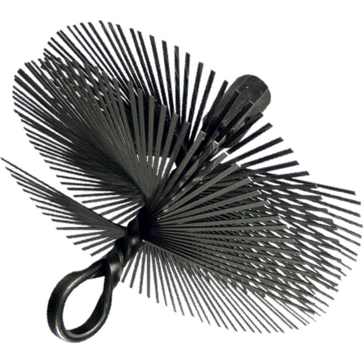 Round steel flue brush
