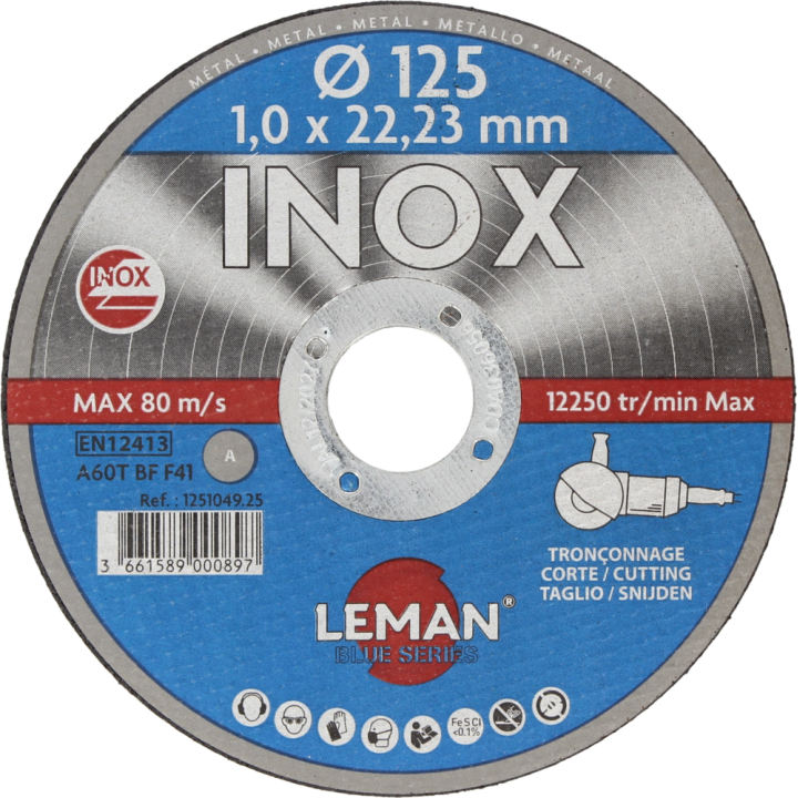 Pack 5 disques tronÇonnage inox