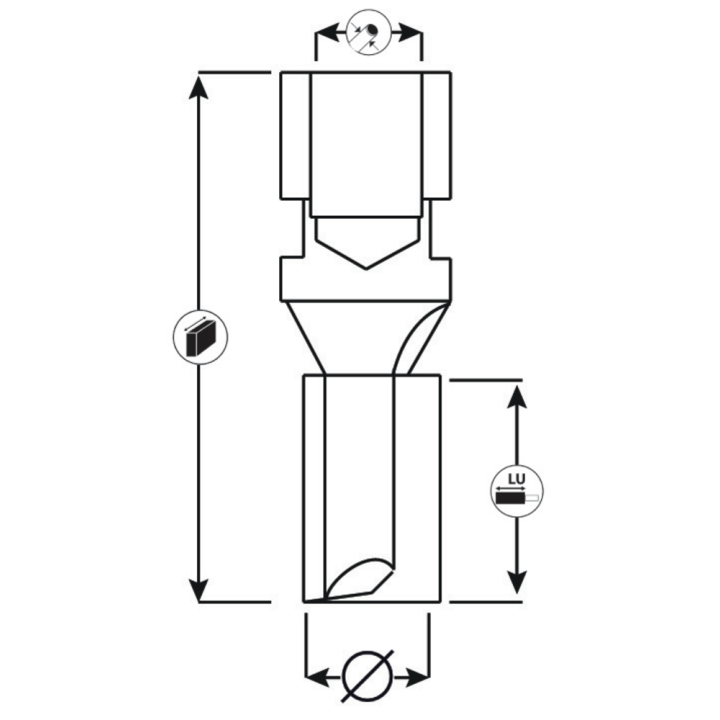 Straight groove drill bit