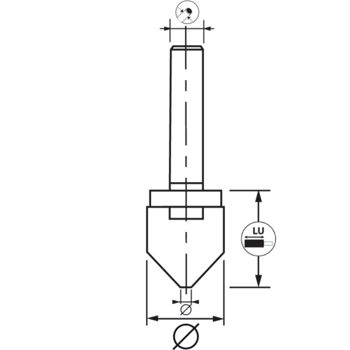 V-fold drill bit for alucobond