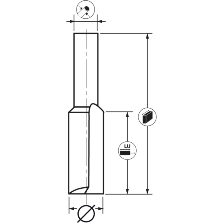 Straight groove drill bit