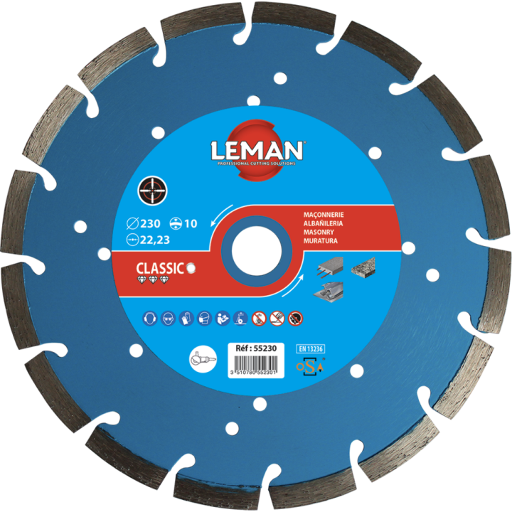 Diamond disc segments reinforced concrete, steel