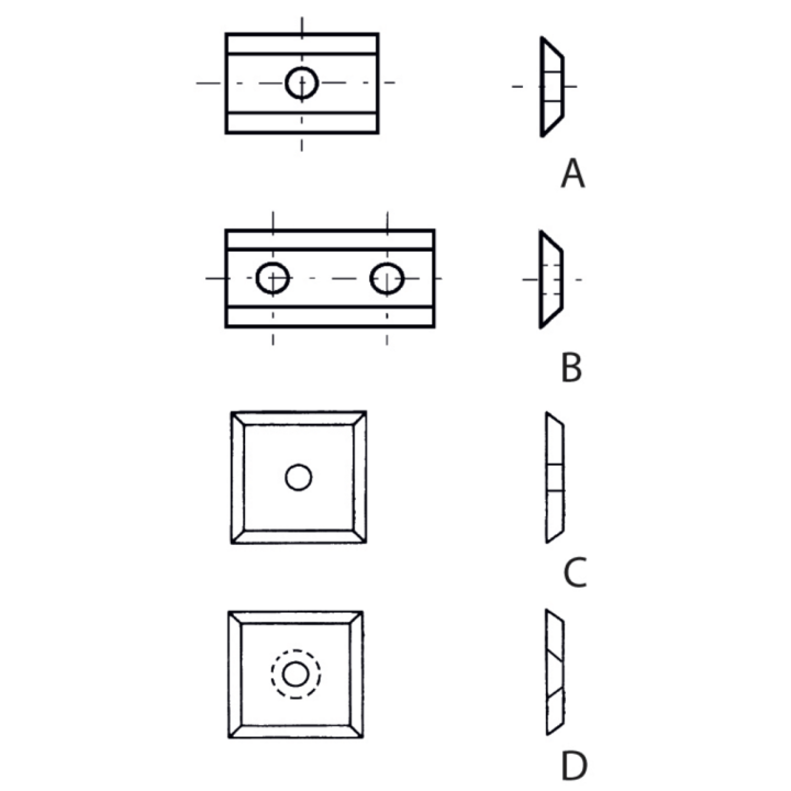 Taglienti reversibili al carburo 35 - smg-02