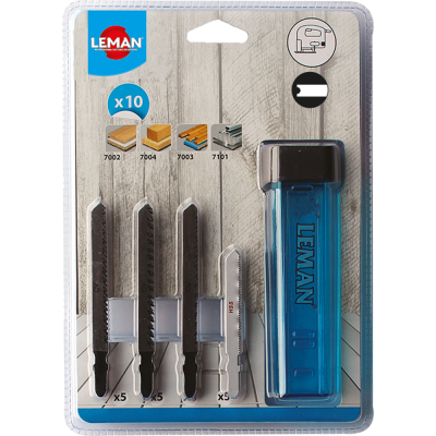 Assortimento di 10 lame per seghetto