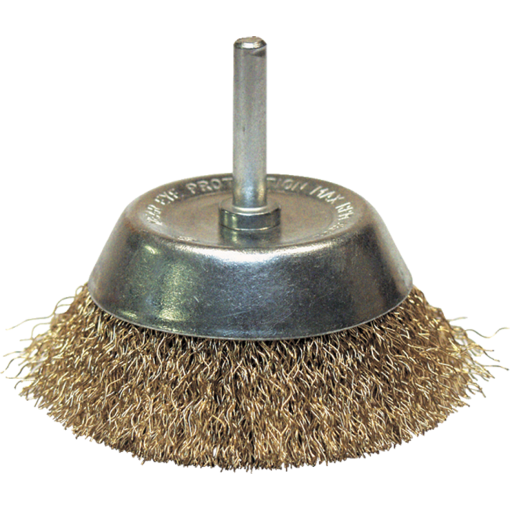 Spazzola conica filo ottone ondulato