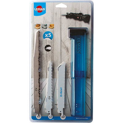 Assortiment de 5 lames de scie sabre
