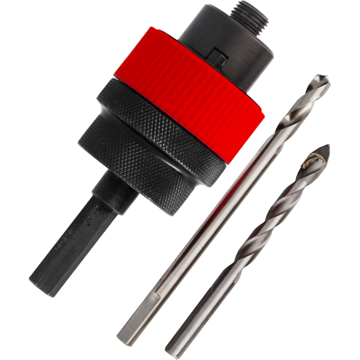 Universal automatic mandrel hole saw holder