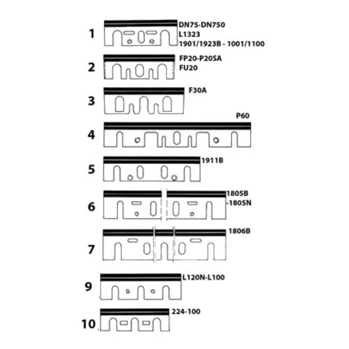 Juego de 2 cuchillas afilables para cepillo portÁtil