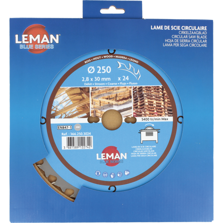 Lame de scie circulaire pour machines portatives et stationnaires sur table