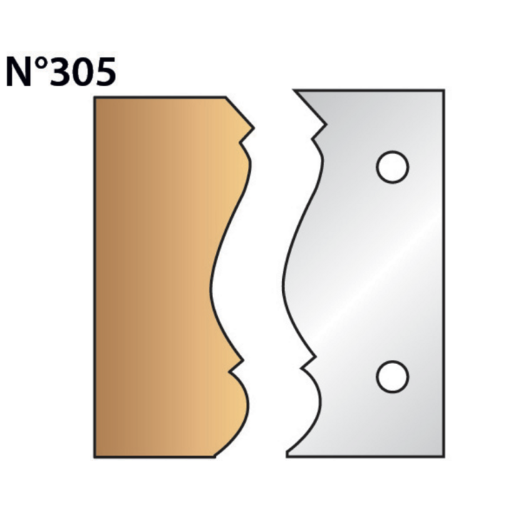 Set of 2 blades height 90 mm