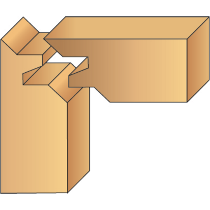 Porte-outils pour bouvetage d'angle À 45