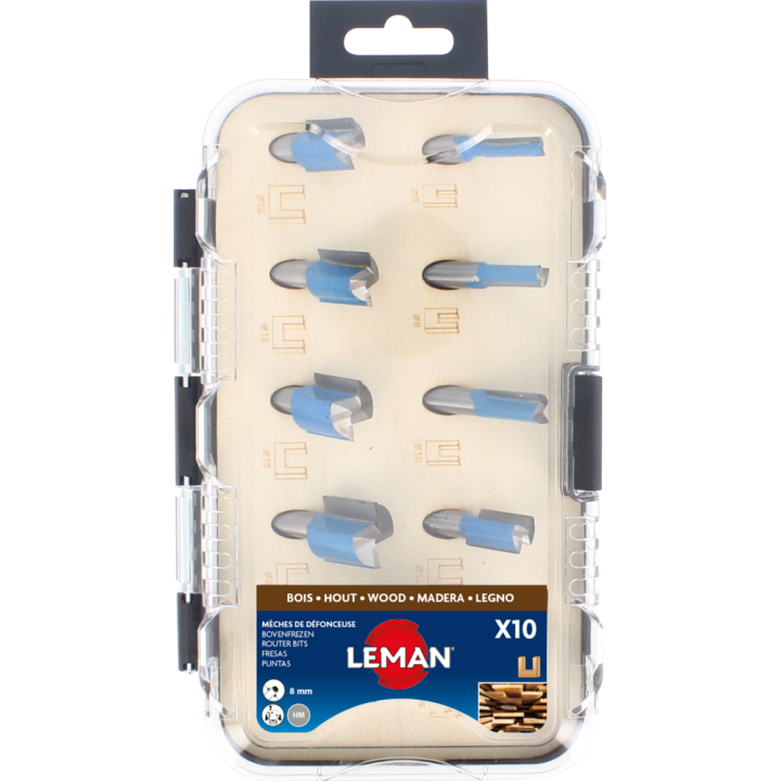 Coffret de 10 mÈches À rainer droites