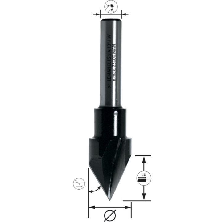 Laser point drill bit