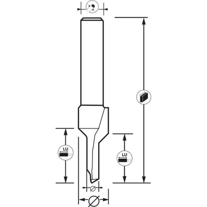 Groove drill bit for screws