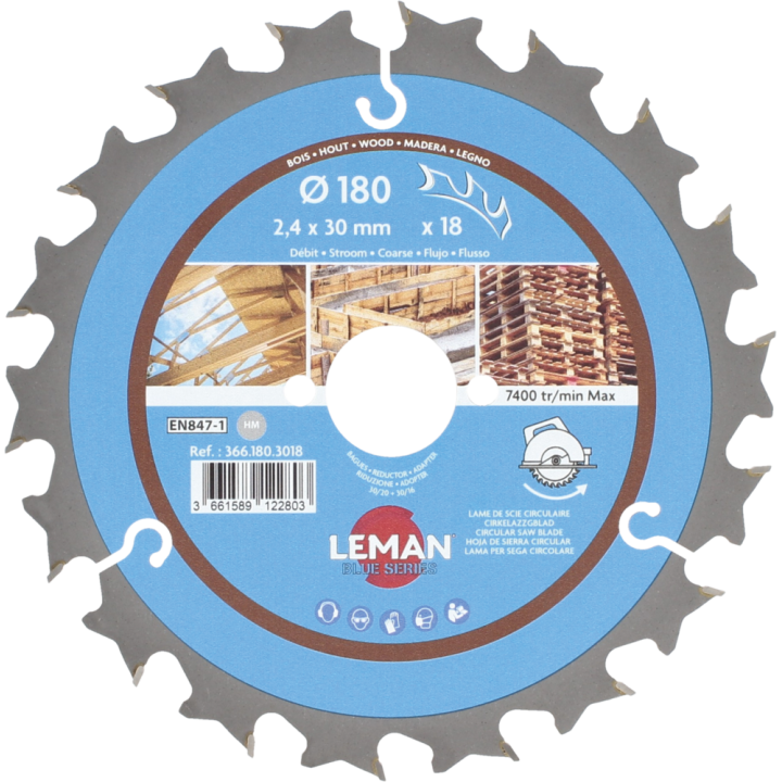 Lame de scie circulaire pour machines portatives et stationnaires sur table