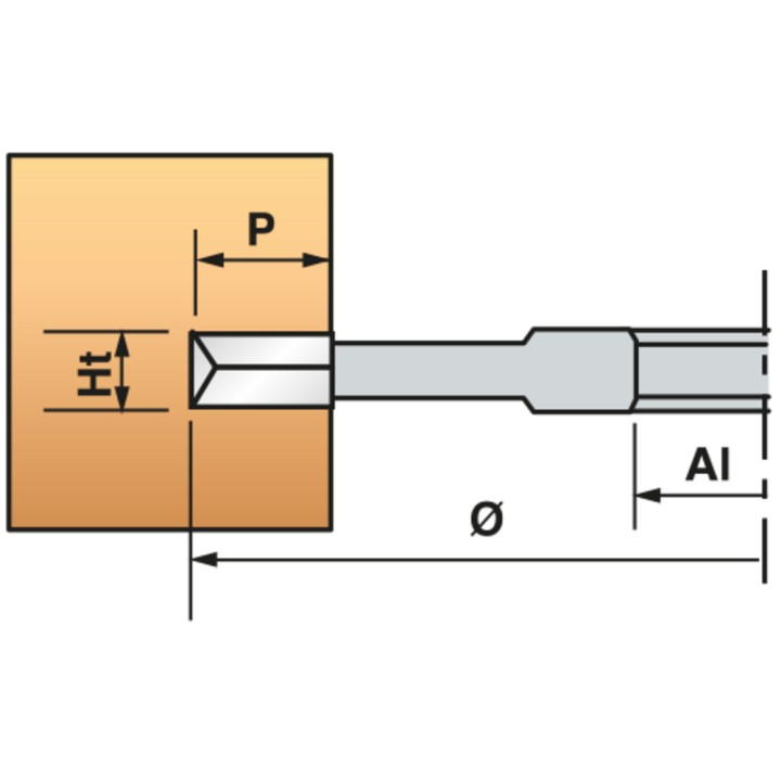 Fraise À rainer fixe carbure