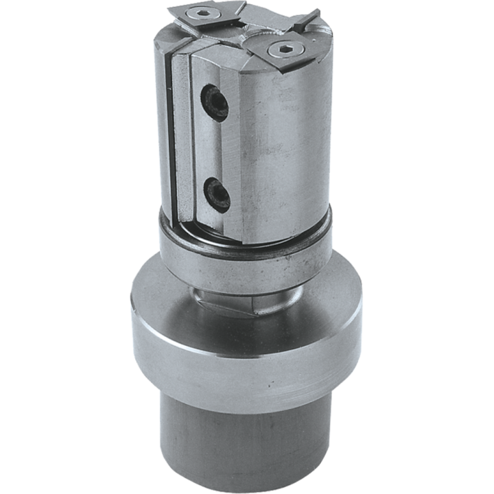 Porte-outils bout d'arbre pour feuillurer et calibrer