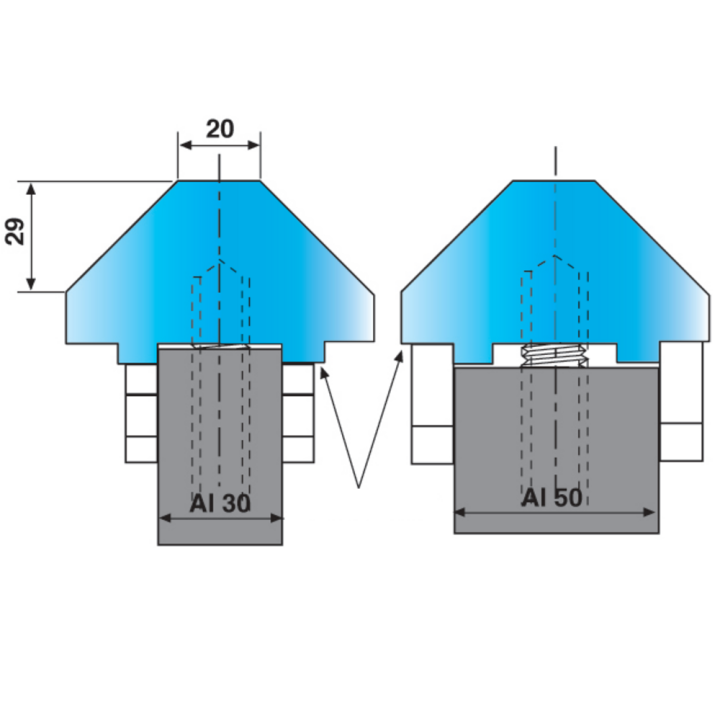 Freesblok afschuinfrees 45
