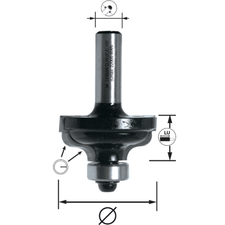 Drill bit for decorative moulds + guide