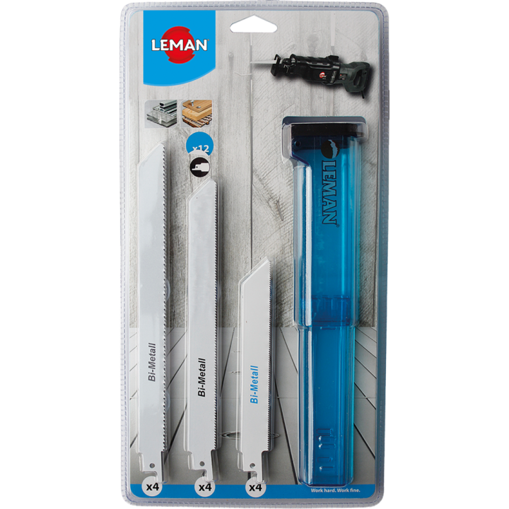 Assortiment de 12 lames de scie sabre