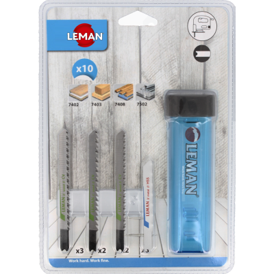 Assortiment de 10 lames de scie sauteuse