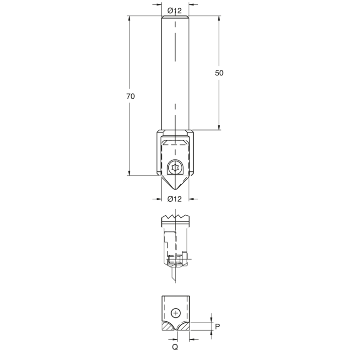 Porte-outils pour rainures décoratives
