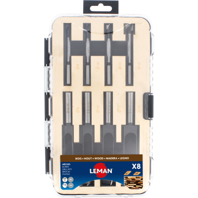 Caja de 4 brocas para tapones + 4 brocas para moldear en plano