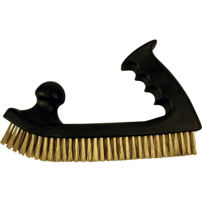 Brosse fil acier laitonnÉ manche plastique forme rabot