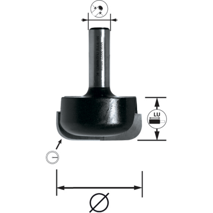 Drill bit for cups and plates