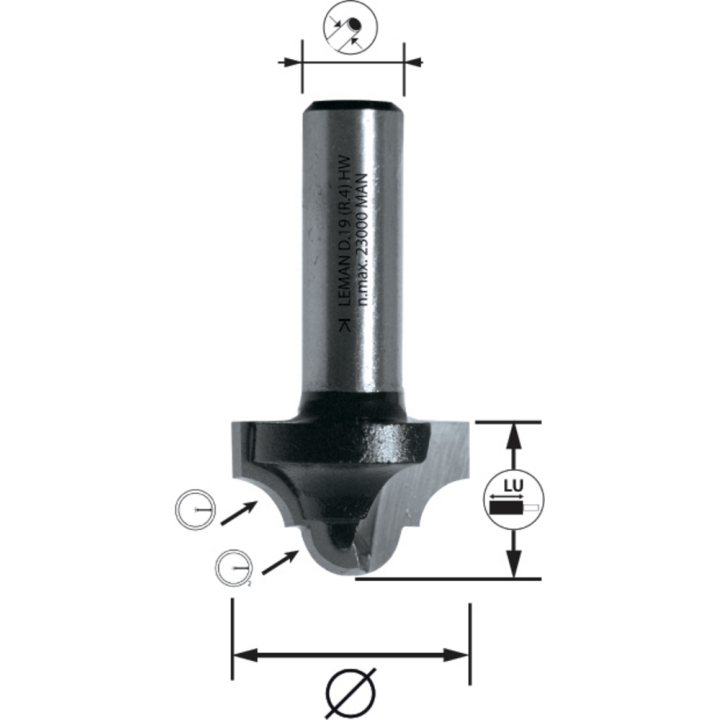Drill bit for decorative moulds