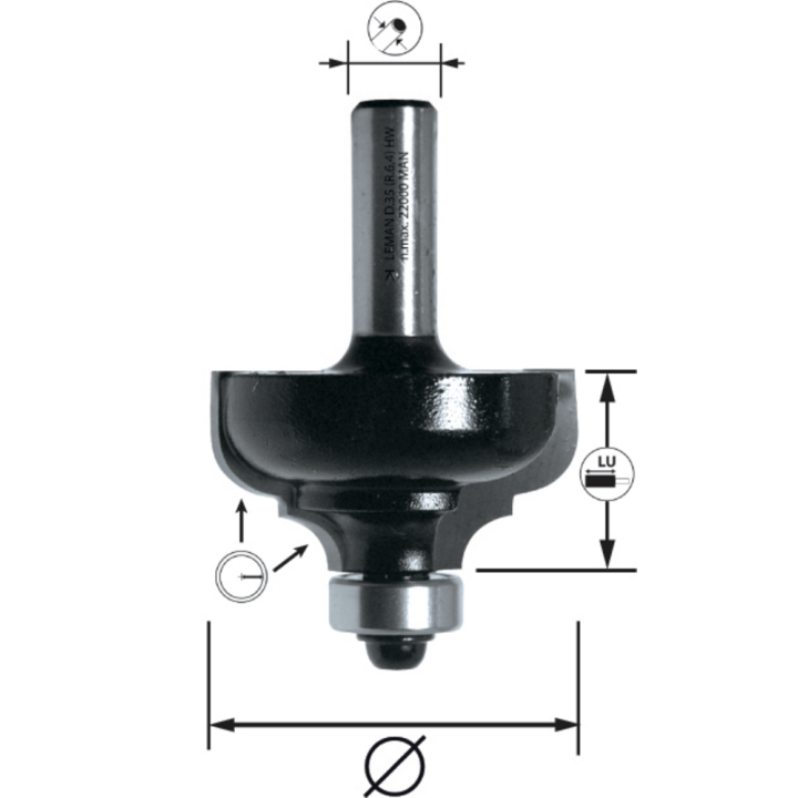 Drill bit for decorative moulds + guide