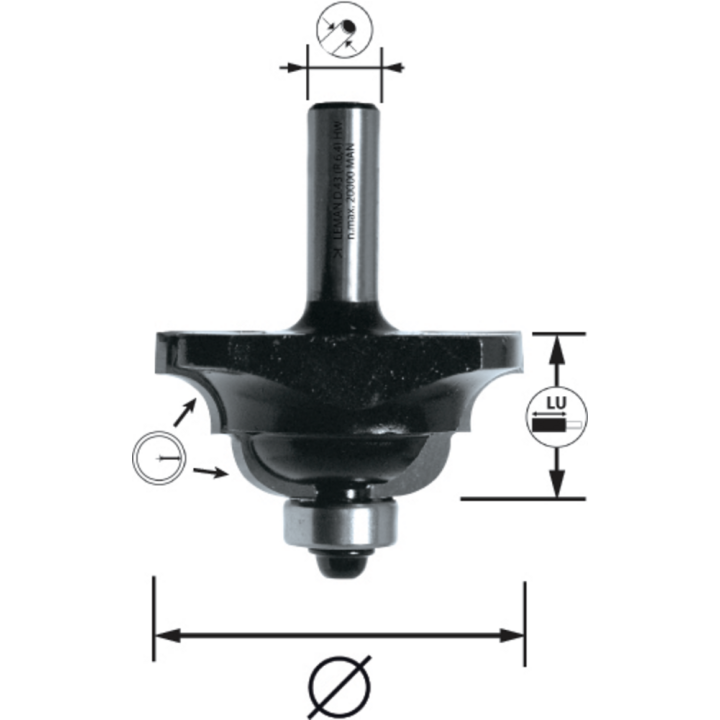 Drill bit for decorative moulds + guide