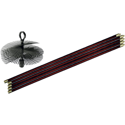 Asta spazzacamino acciaio 7 metri