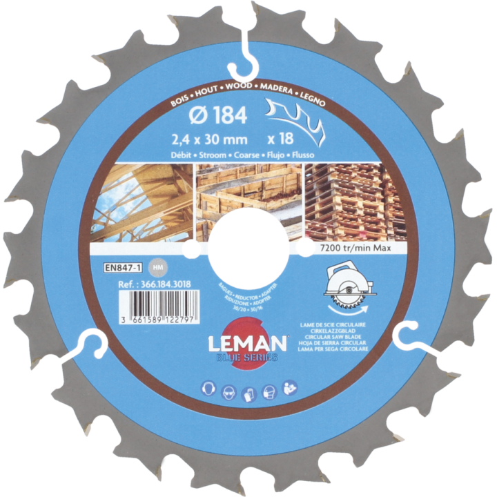 Lame de scie circulaire pour machines portatives et stationnaires sur table