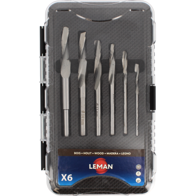 Coffret de 6 mÈches À mortaiser hÉlicoÏdales