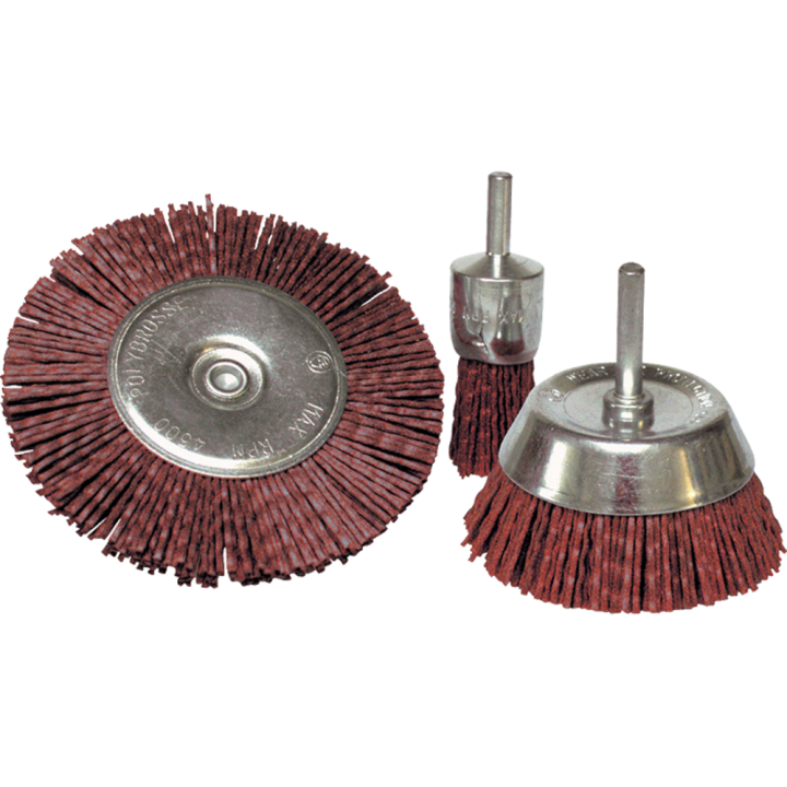 Set di 3 spazzole filo nylon