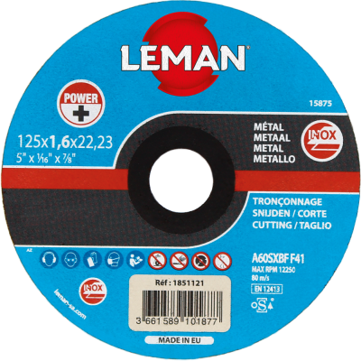 Fijne doorslijpschijven roestvrijstaal industrie