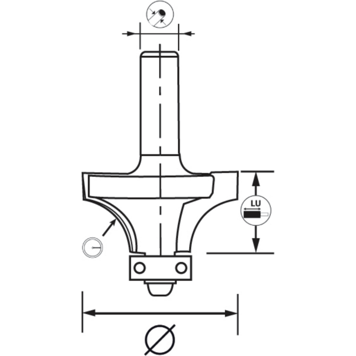 Round 14 drill bit + guide