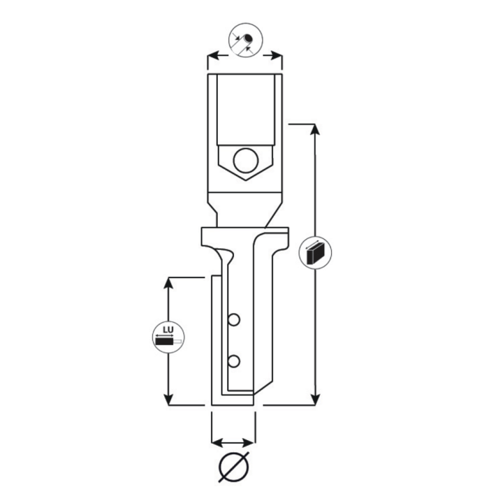 Punta per refilatore a taglienti a uncino al titanio