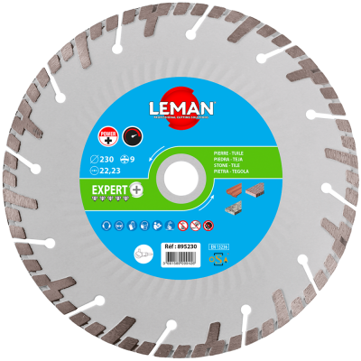 Segmented turbo continuous rim ventilated disc roof-tile, stone