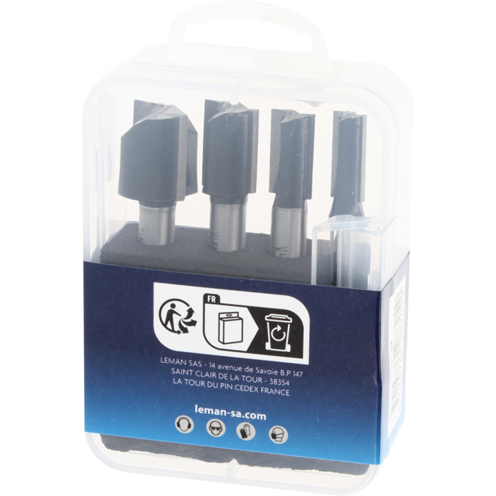 Coffret 4 meches carbure queue 8mm