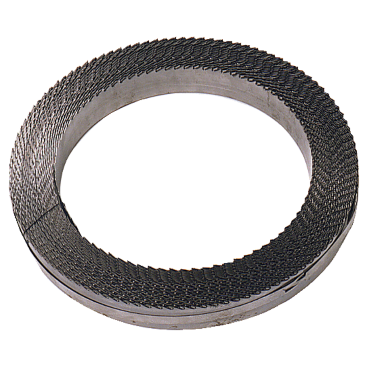 Rolled flexback tempered steel bandsaw blade