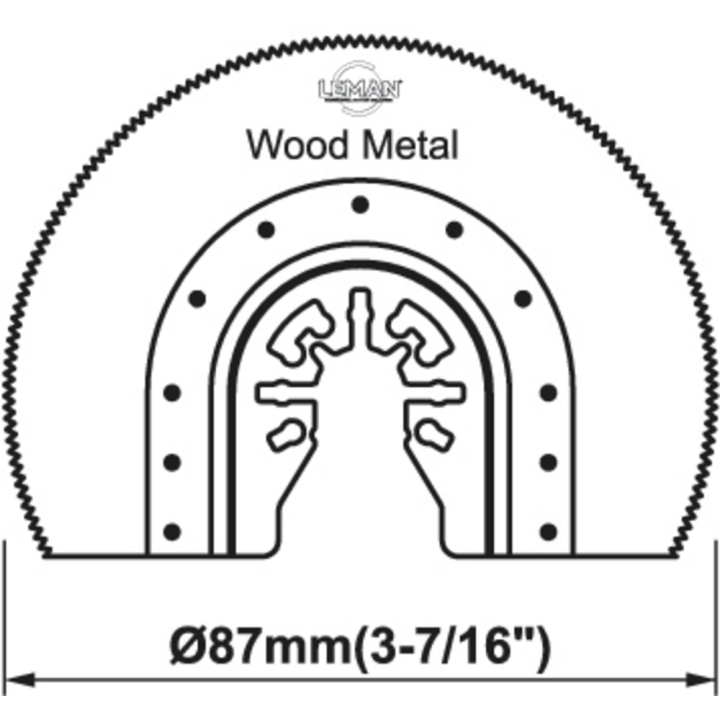 Bimetal angled segment saw blade