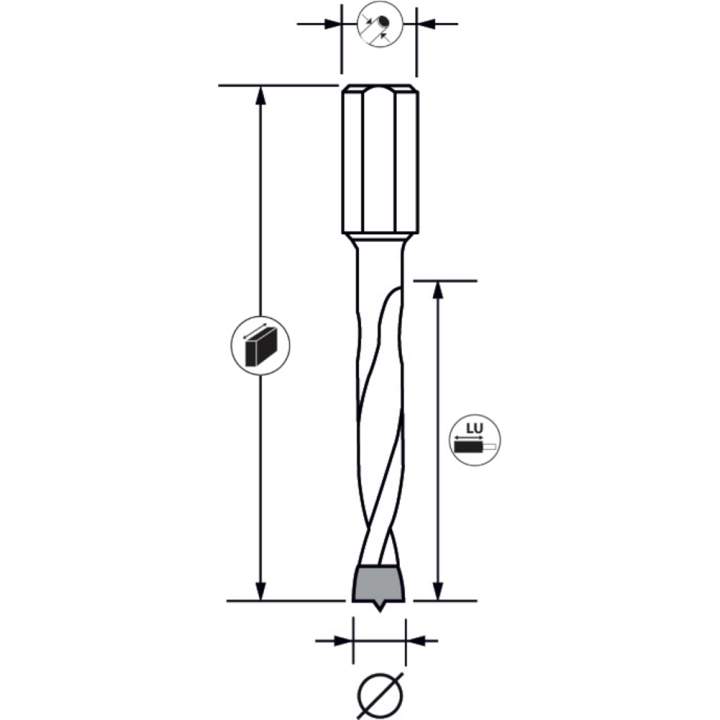 Carbide drill bit for mafell